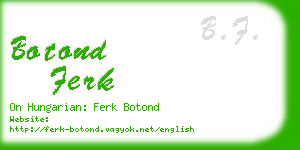 botond ferk business card